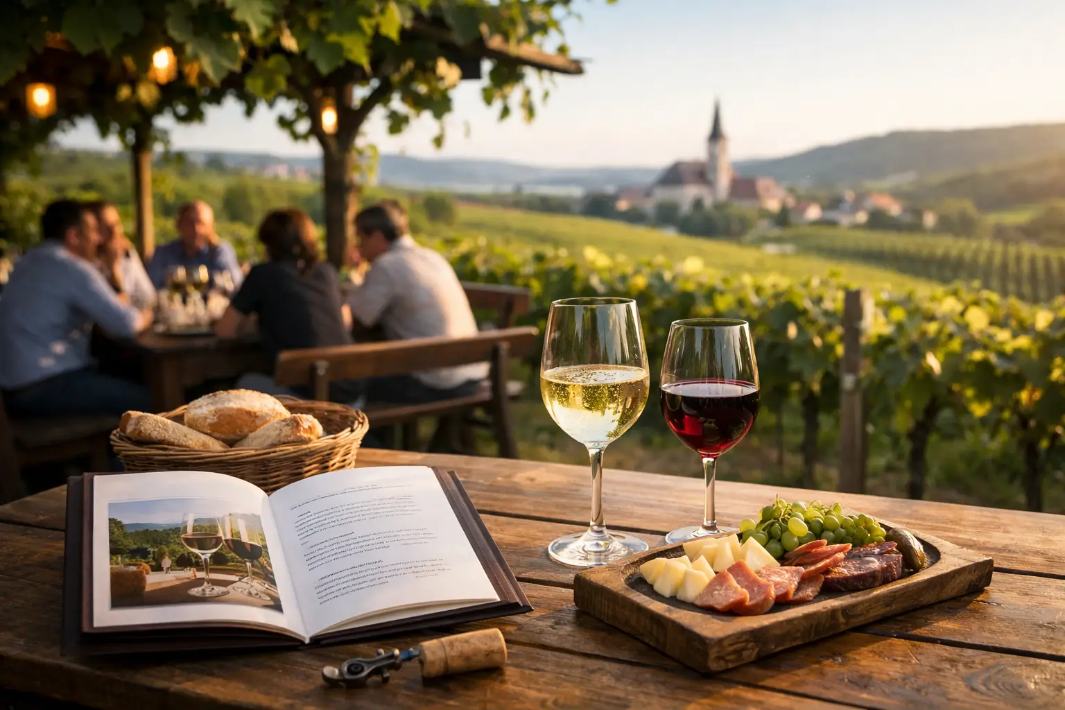 Welcher Heurige hat gute Weinkarte?