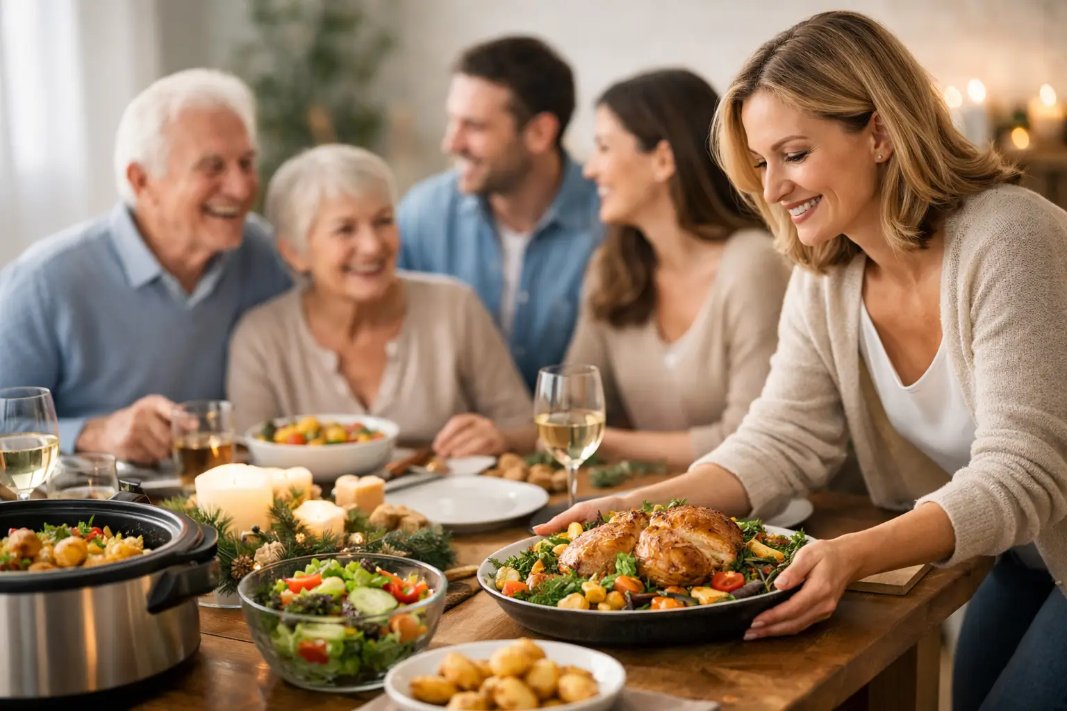 Familienessen am Feiertag ohne Küchenstress