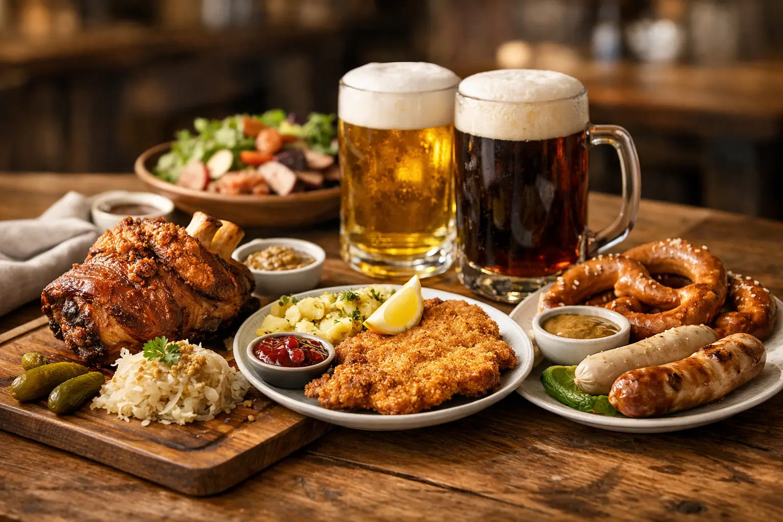 Beste Speisen für Bierbegleitung im Wirtshaus
