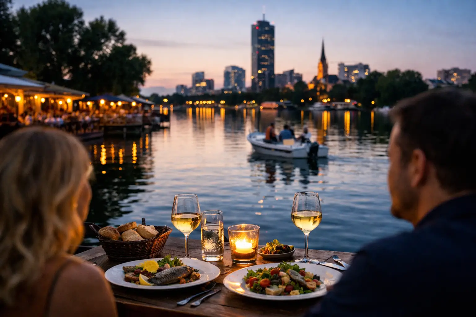 Abendessen Alte Donau - so isst Wien gmiatlich