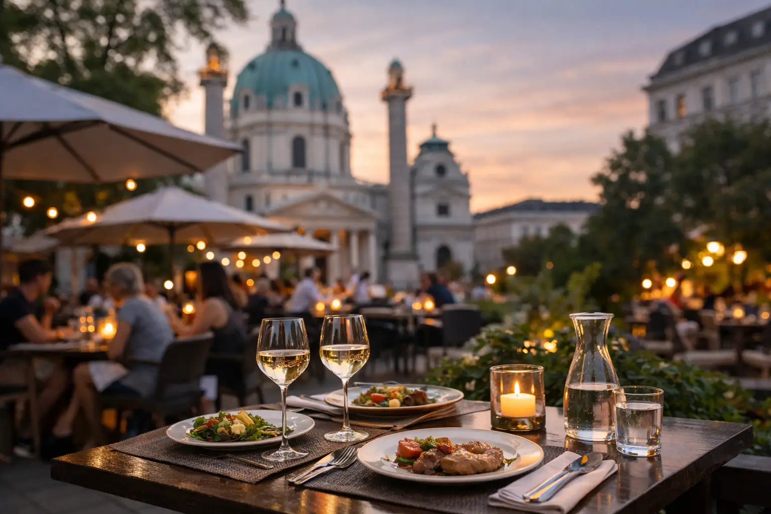 Gastgarten für Abendessen wählen in Wien