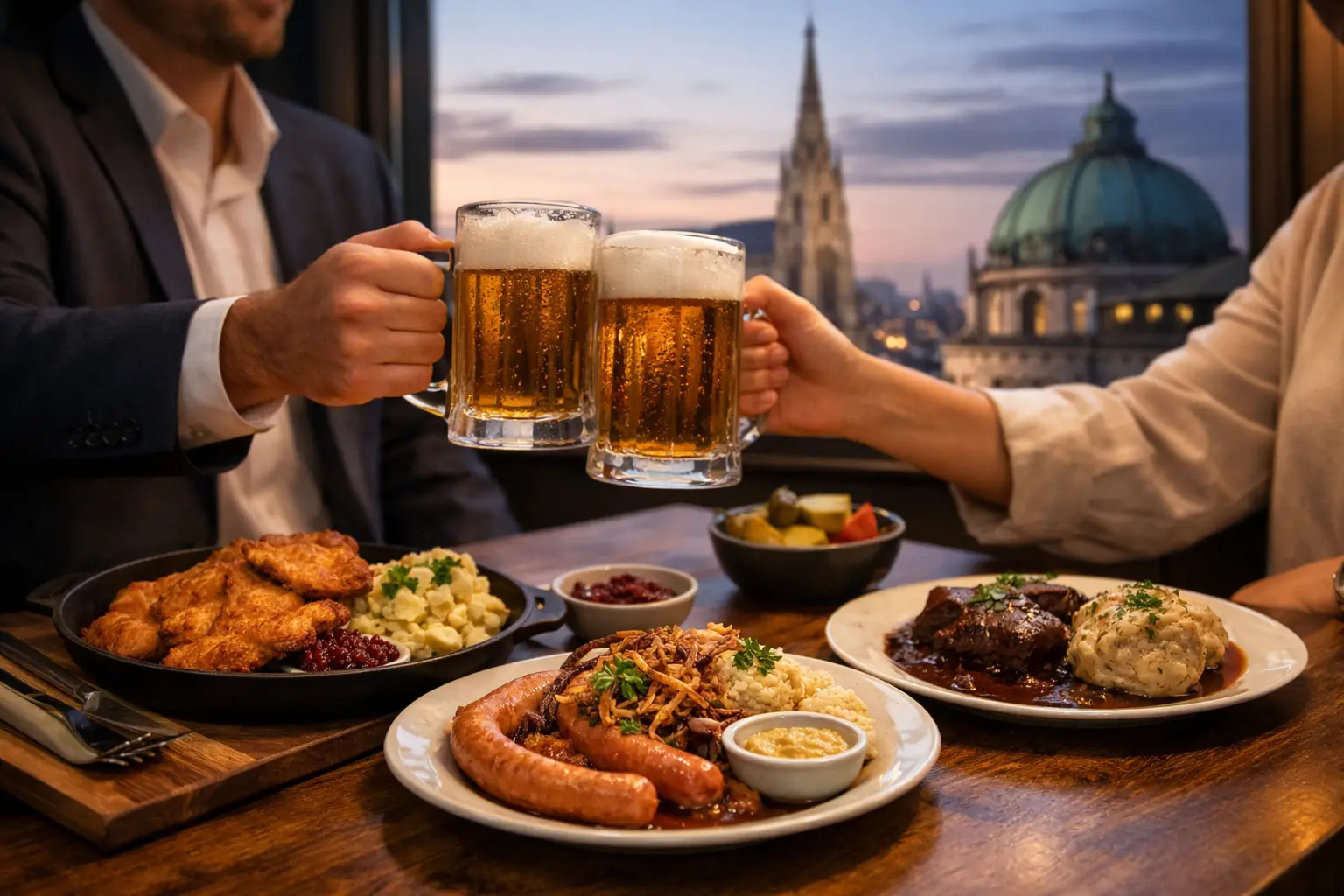 Deftige Küche nach der Arbeit in Wien
